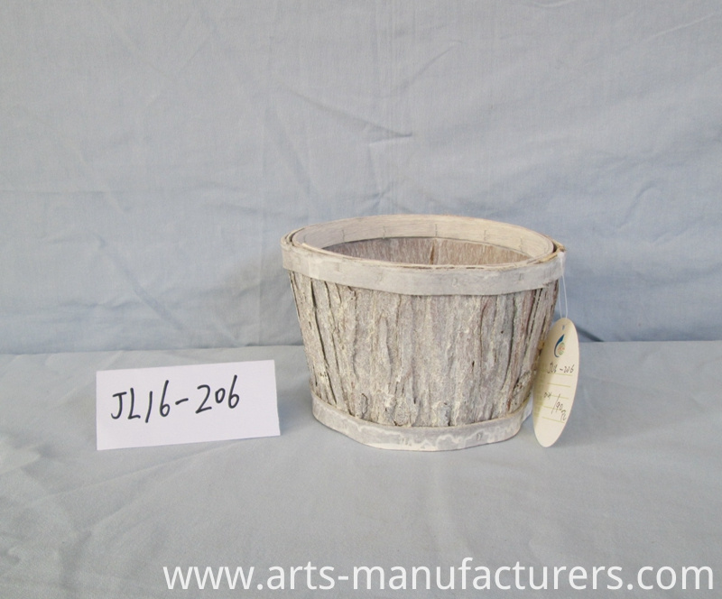 Wood bark flower pot Wood bark flower pot